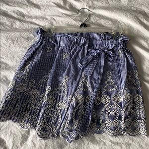 Blue checkered high waisted Zara shorts/skort